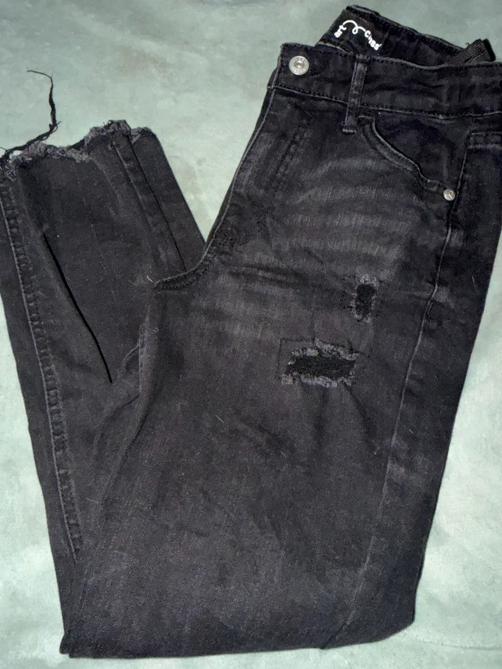 Art Class Black Distressed Skinny Jeans – Girls Size 14